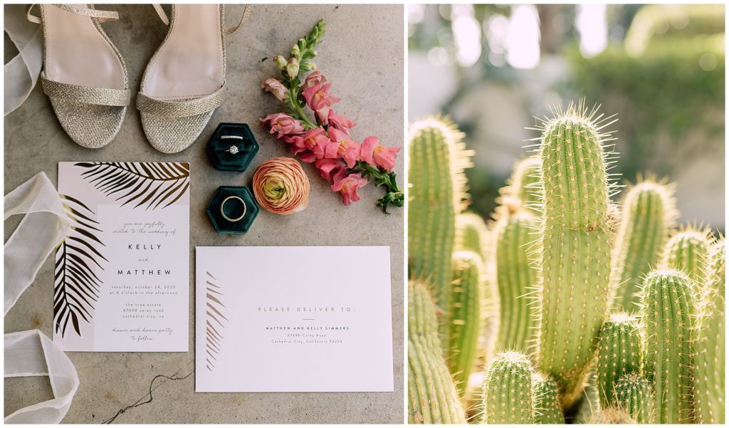 palm inspired wedding invitations 
